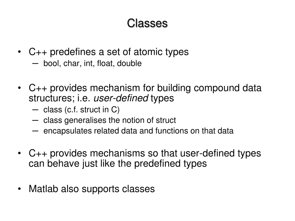 classes