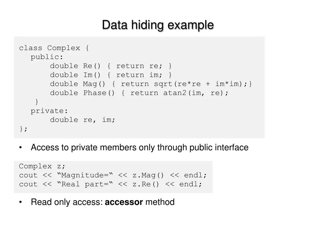 data hiding example