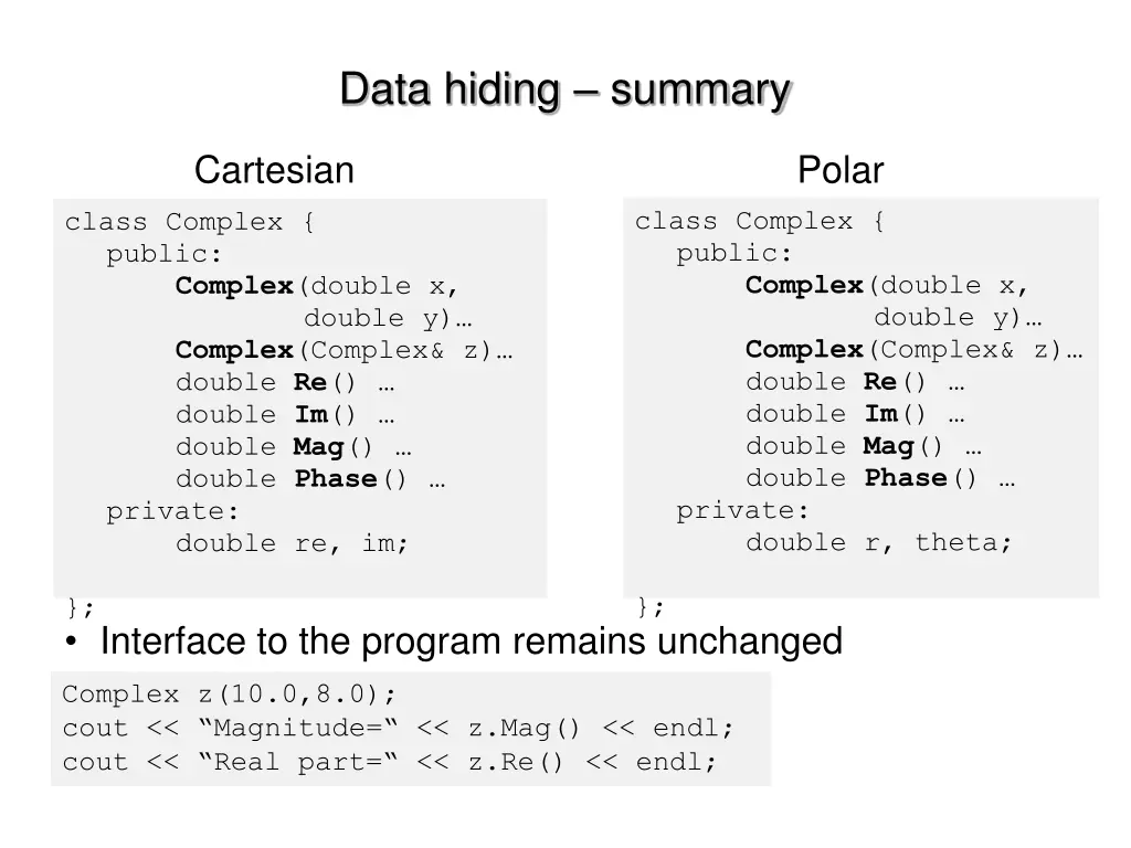 data hiding summary