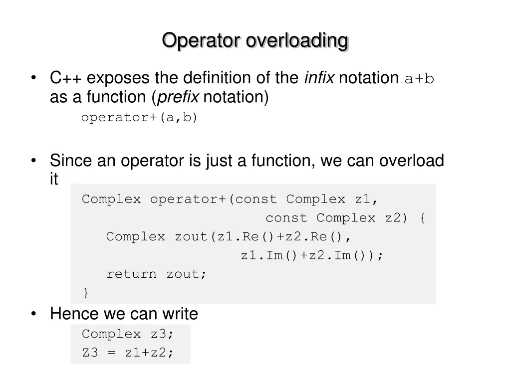 operator overloading 1