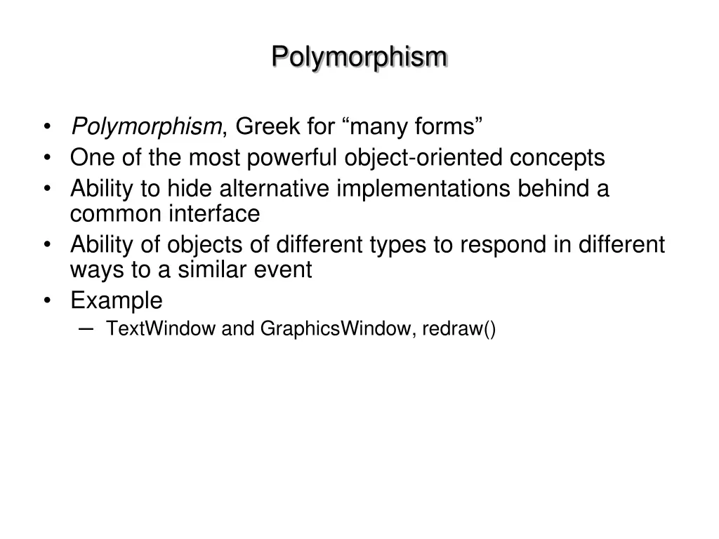 polymorphism