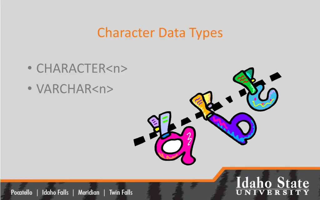 character data types