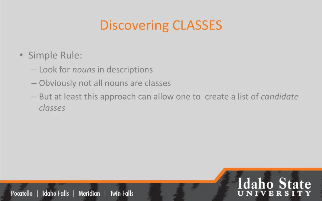 discovering classes