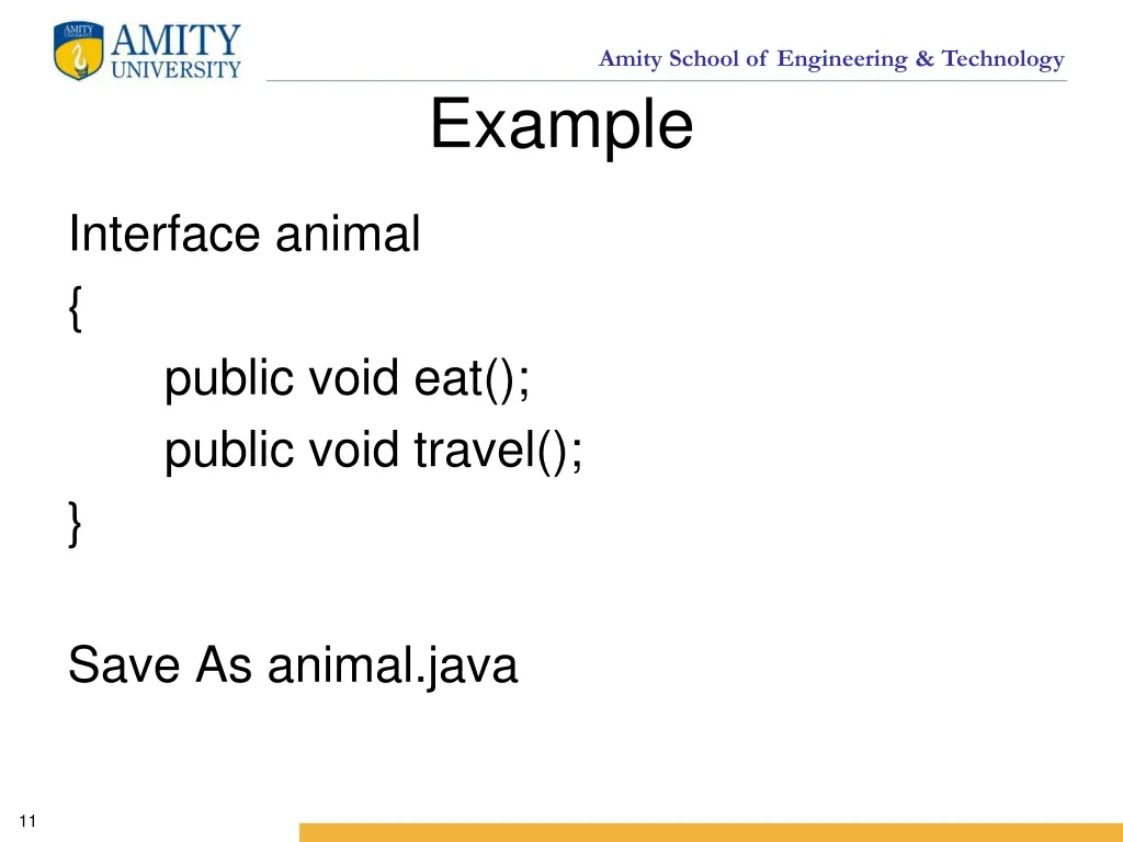 amity school of engineering technology example 1