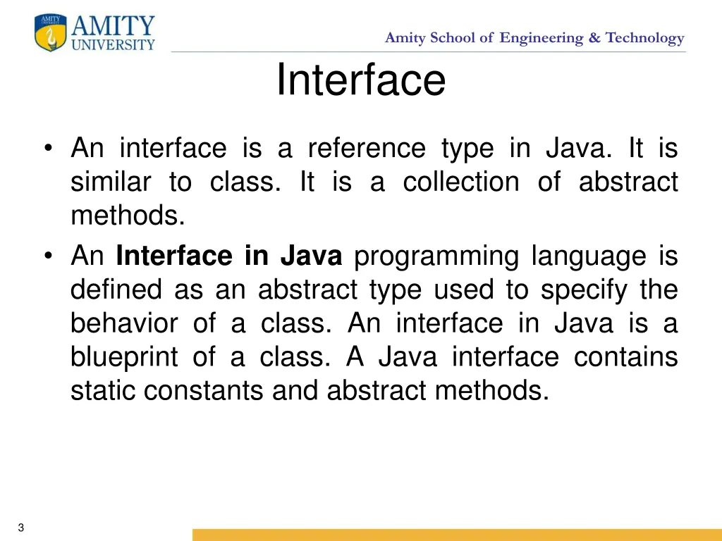 amity school of engineering technology interface 1