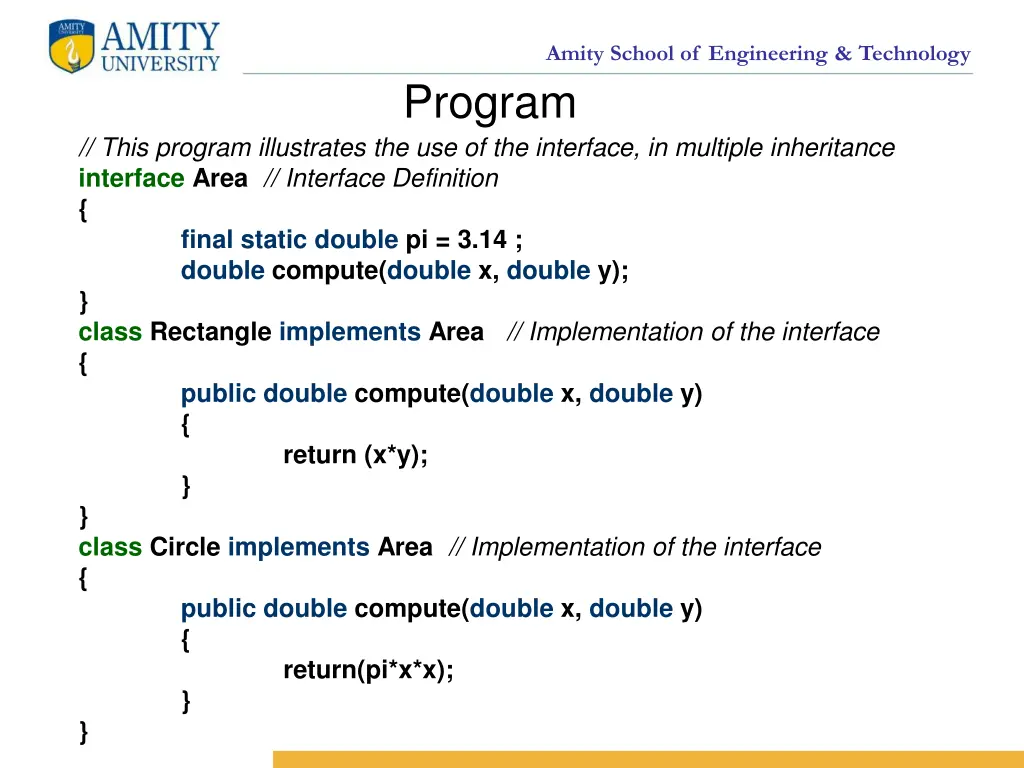 amity school of engineering technology program