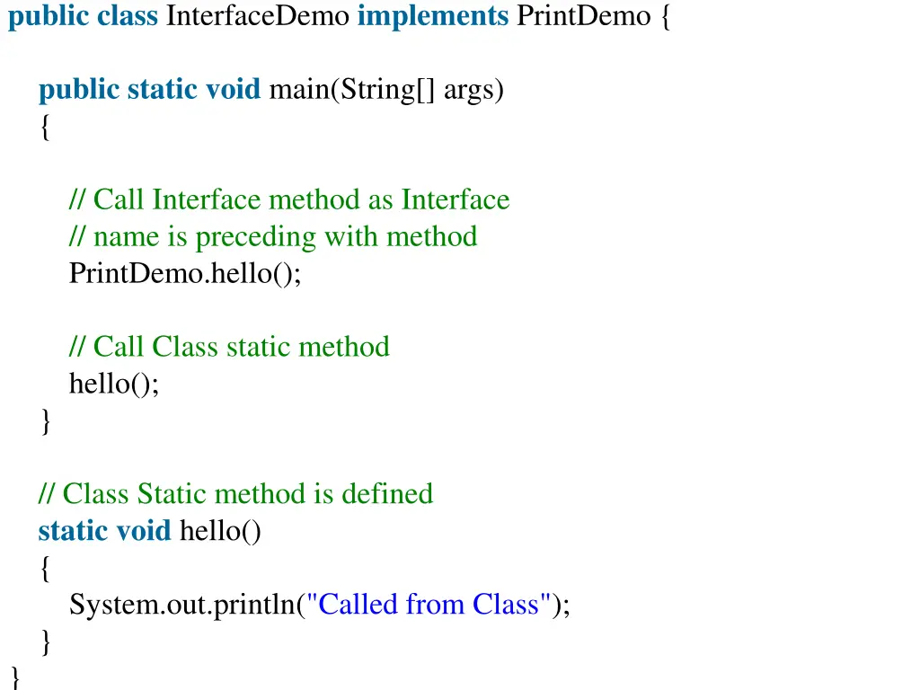 public class interfacedemo implements printdemo