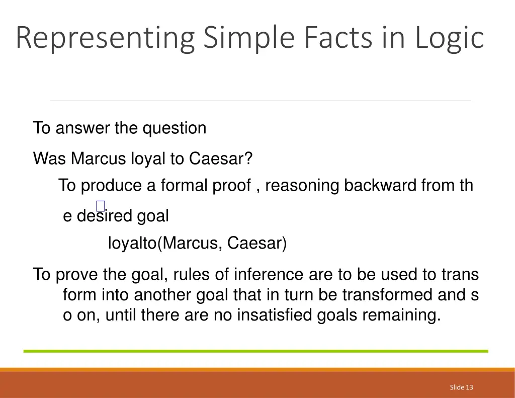 representing simple facts in logic 8