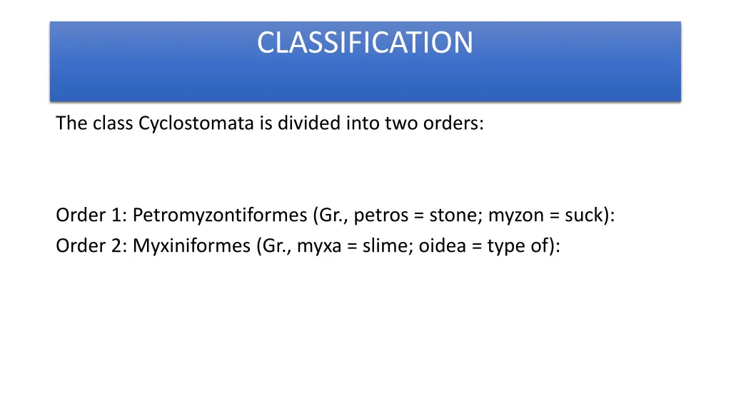 classification