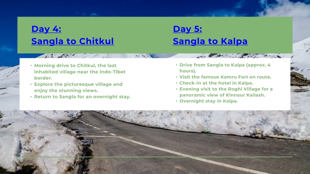 day 4 sangla to chitkul