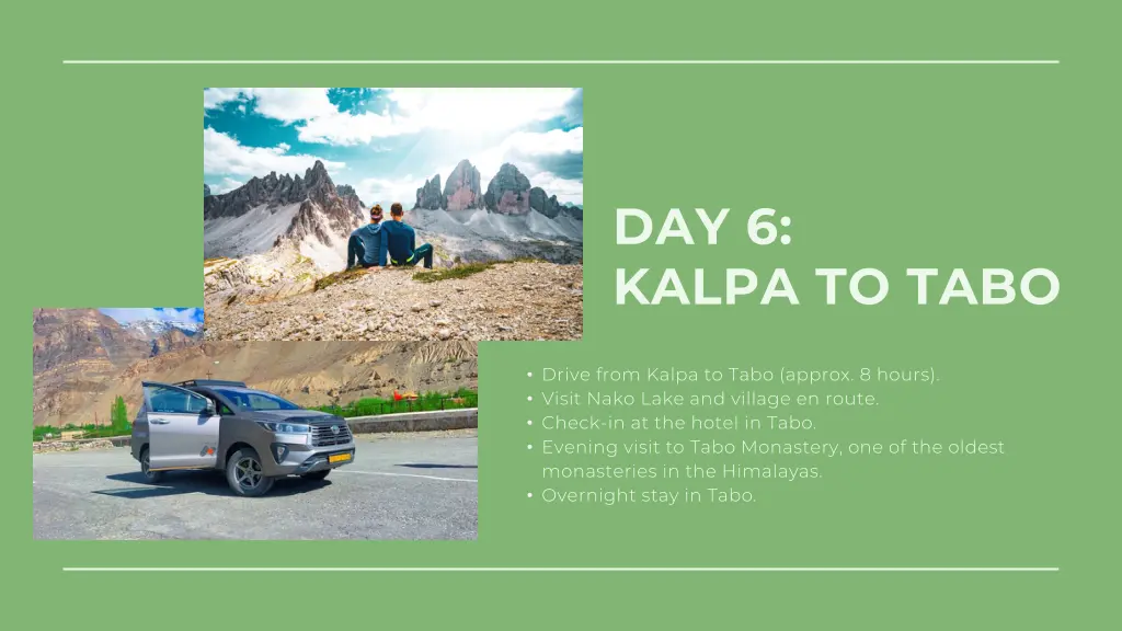 day 6 kalpa to tabo