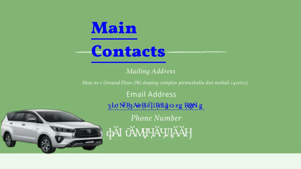 main contacts mailing address