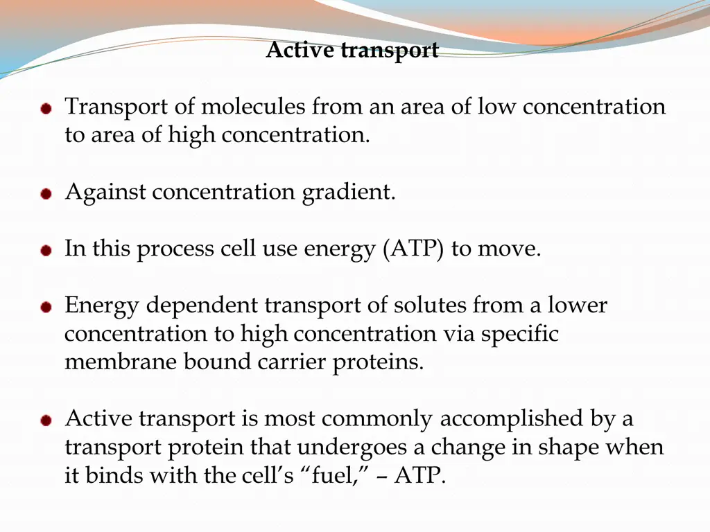 active transport