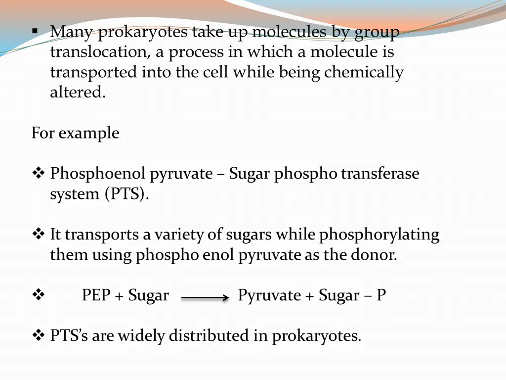 many prokaryotes take up molecules by group