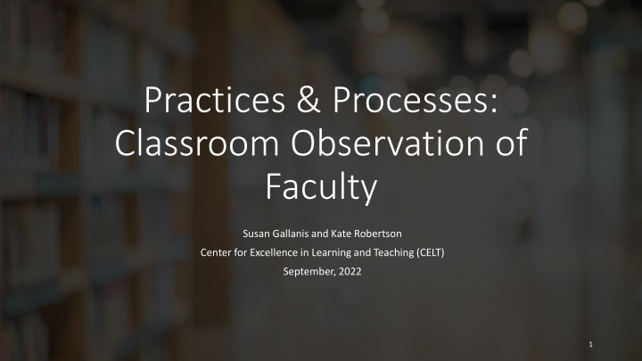 practices processes classroom observation