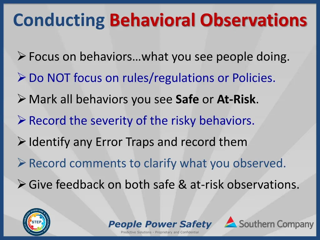 conducting behavioral observations