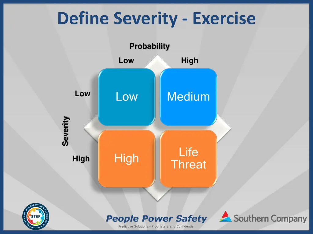 define severity exercise