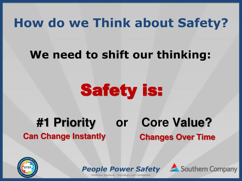 how do we think about safety