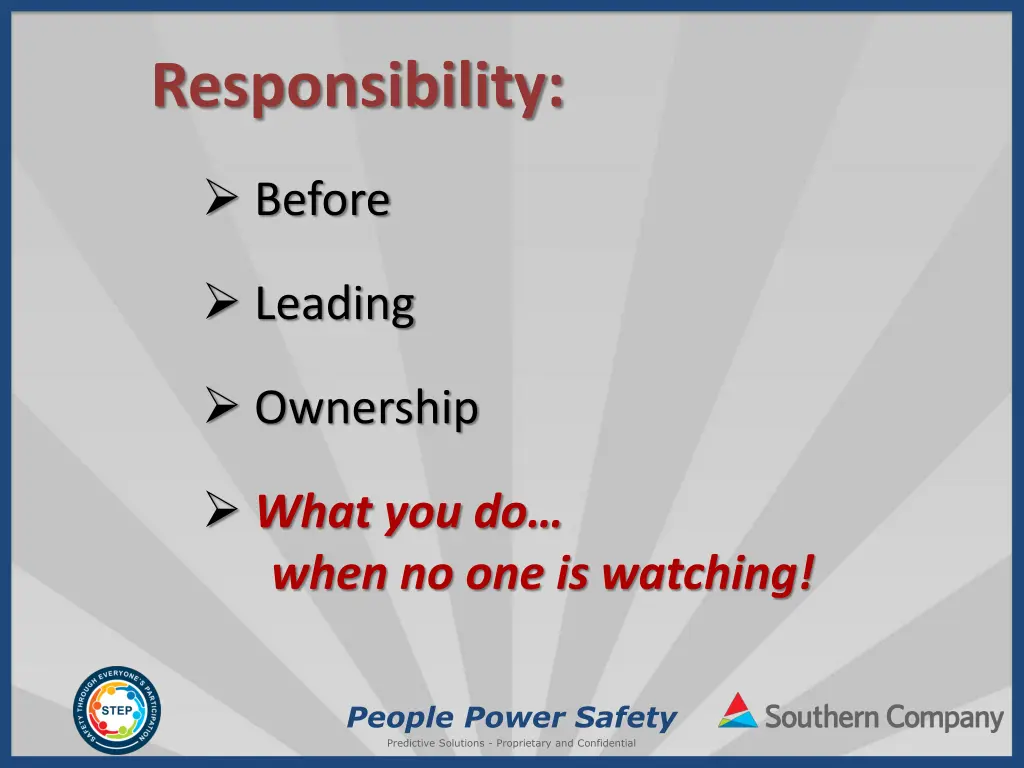 responsibility