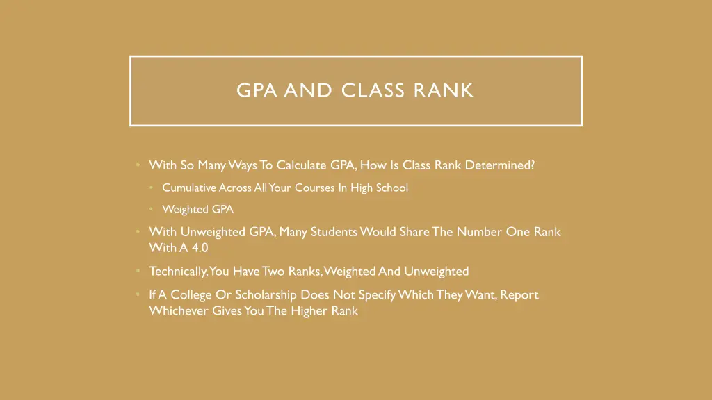 gpa and class rank