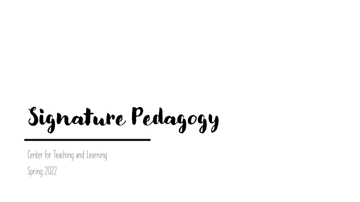 signature pedagogy