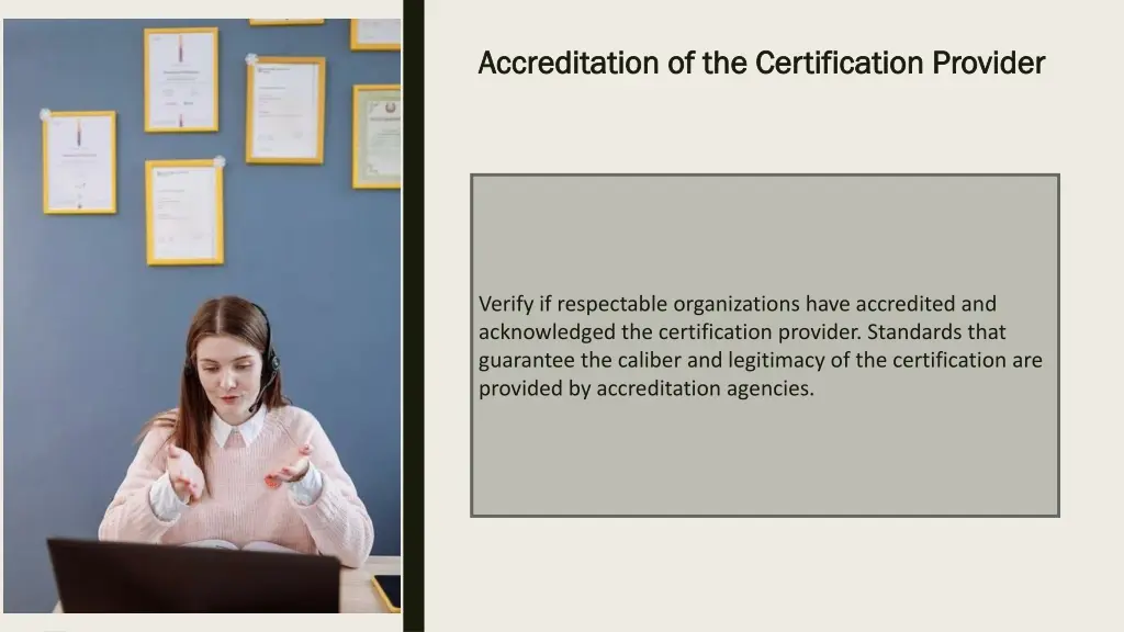 accreditation of the certification provider