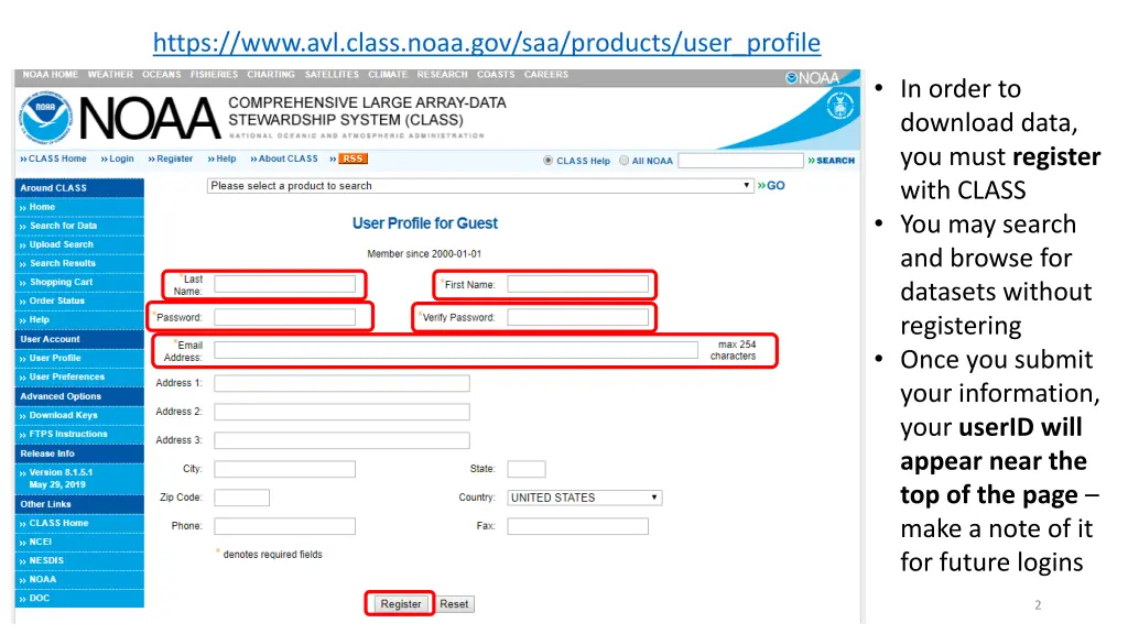 https www avl class noaa gov saa products user