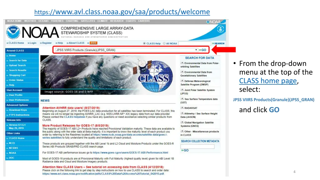 https www avl class noaa gov saa products welcome