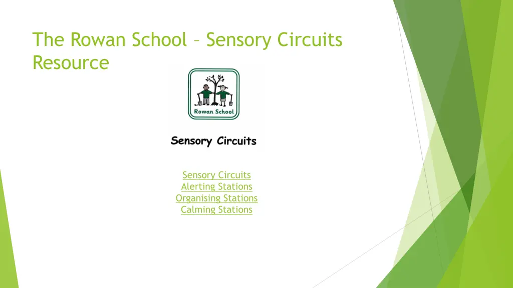 the rowan school sensory circuits resource