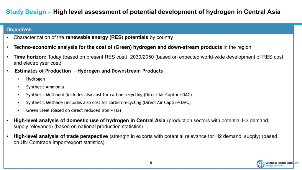 study design high level assessment of potential