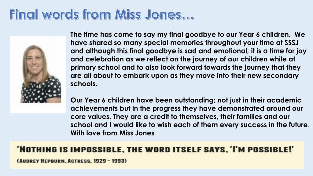 final words from miss jones