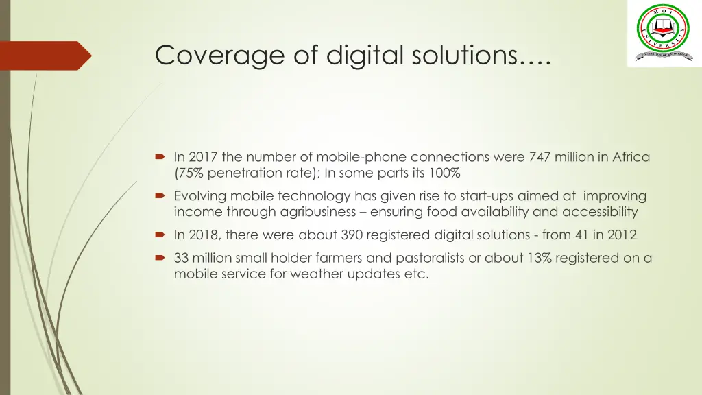 coverage of digital solutions