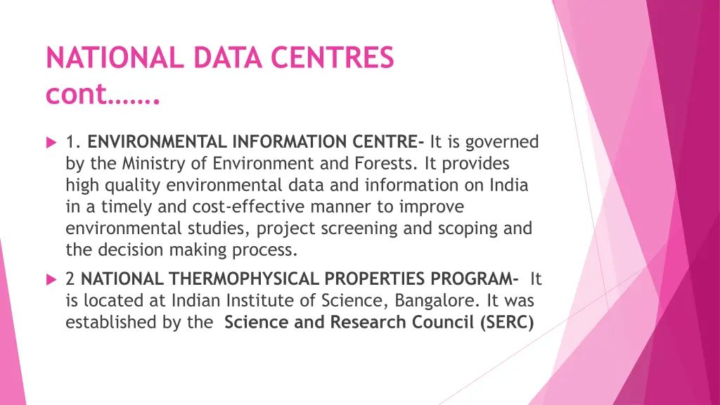 national data centres cont