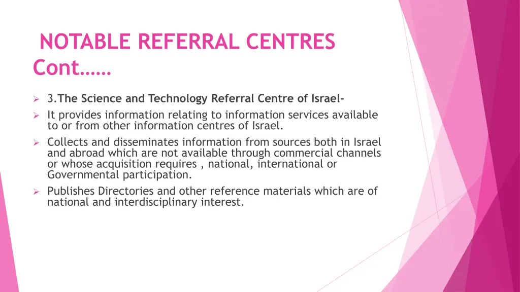 notable referral centres cont 2