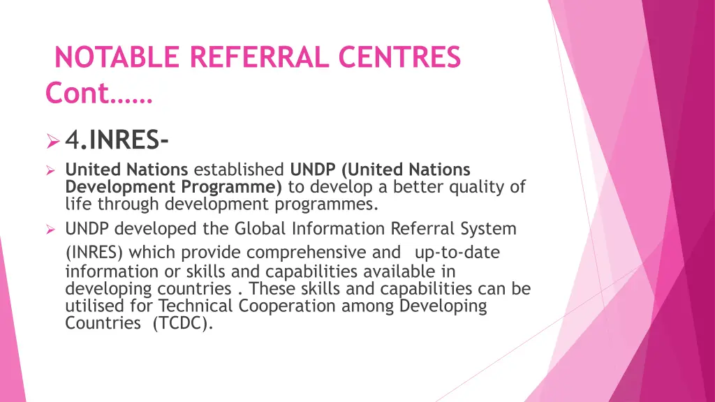 notable referral centres cont 3