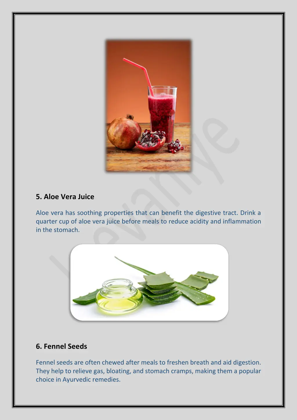 5 aloe vera juice