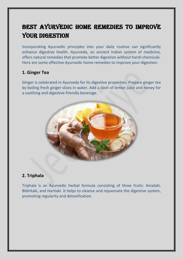 best ayurvedic home remedies to improve best