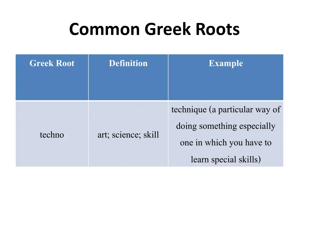 common greek roots 9