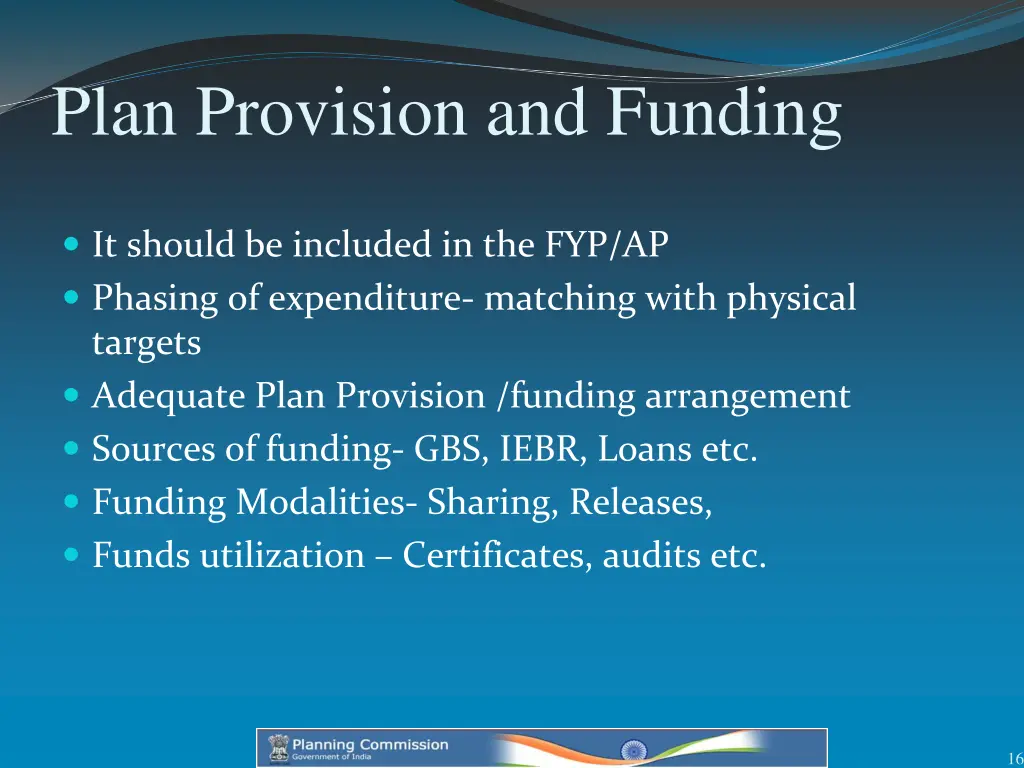 plan provision and funding