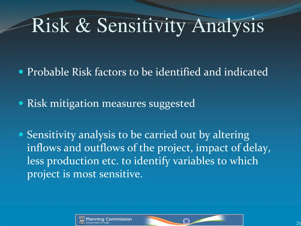 risk sensitivity analysis