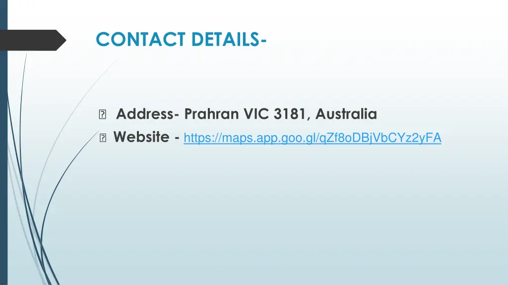 contact details