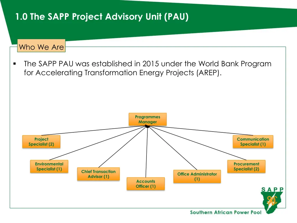 1 0 the sapp project advisory unit pau