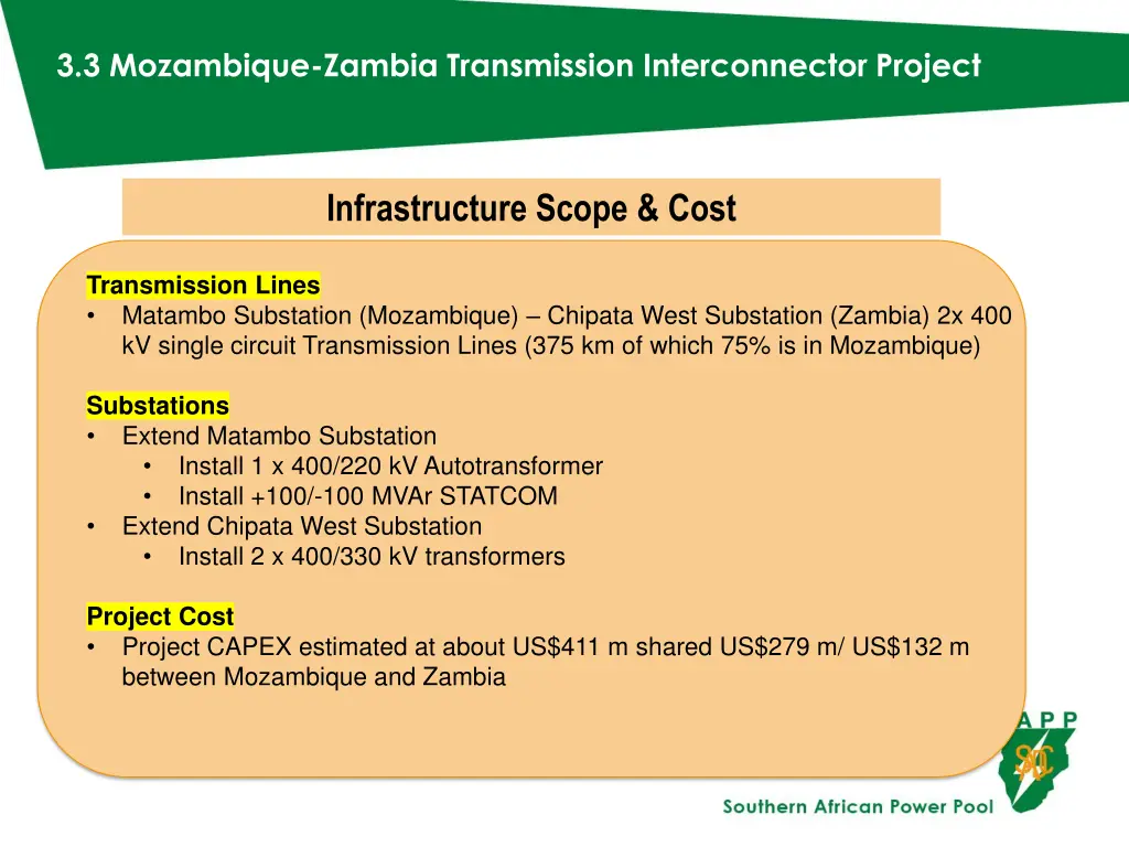 3 3 mozambique zambia transmission interconnector