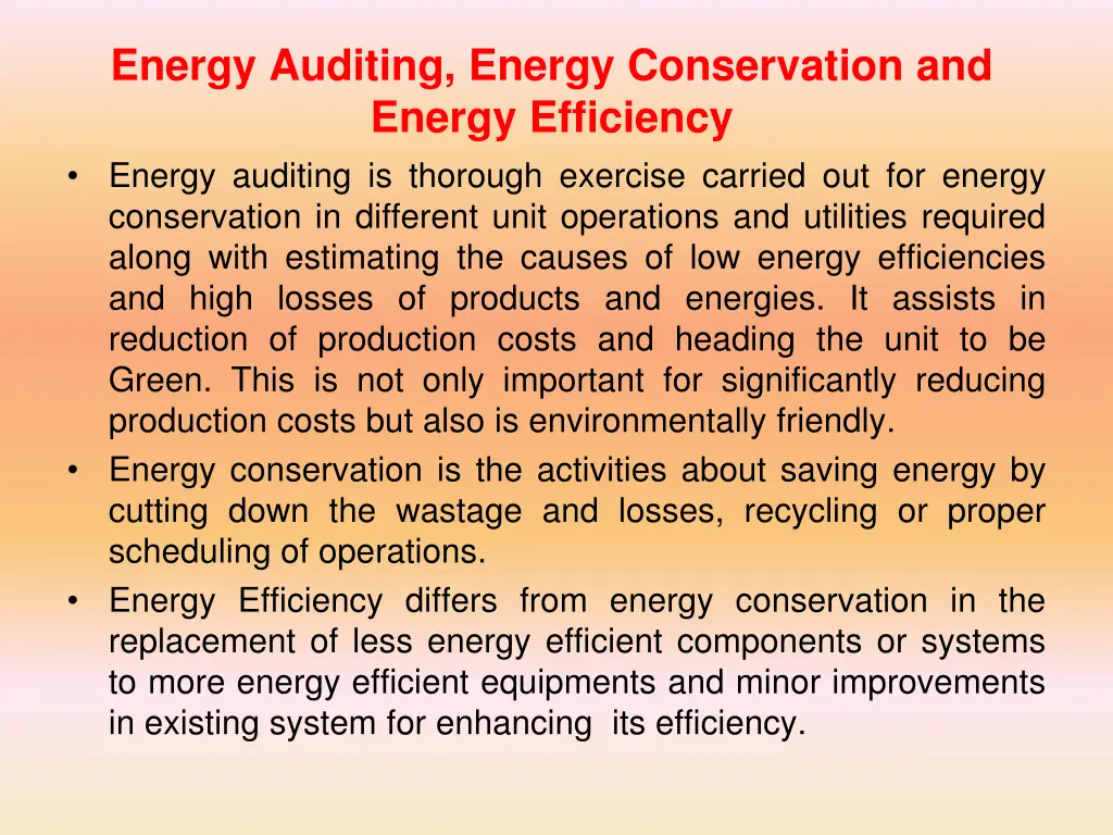 energy auditing energy conservation and energy