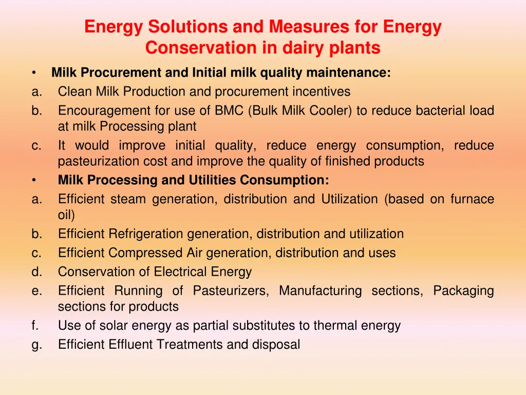 energy solutions and measures for energy