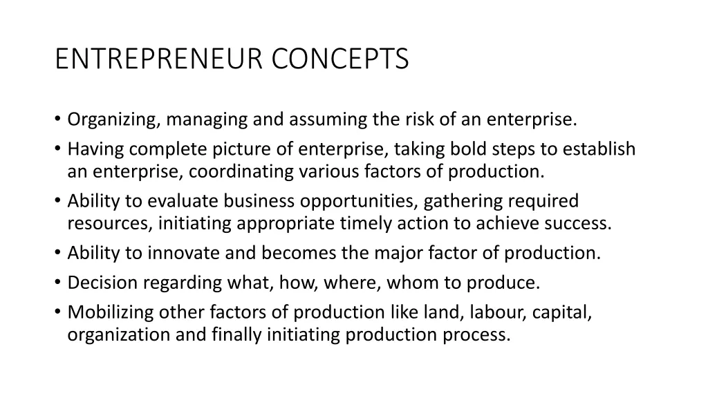 entrepreneur concepts