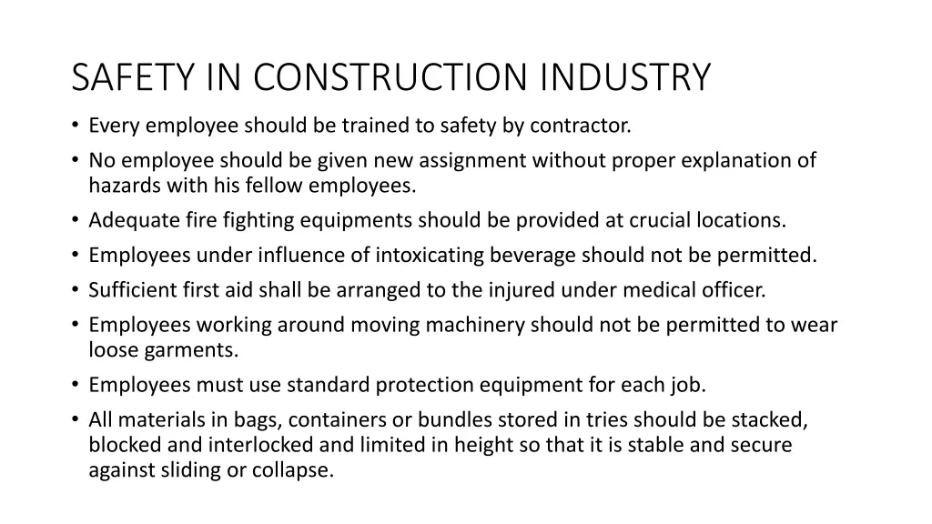 safety in construction industry every employee