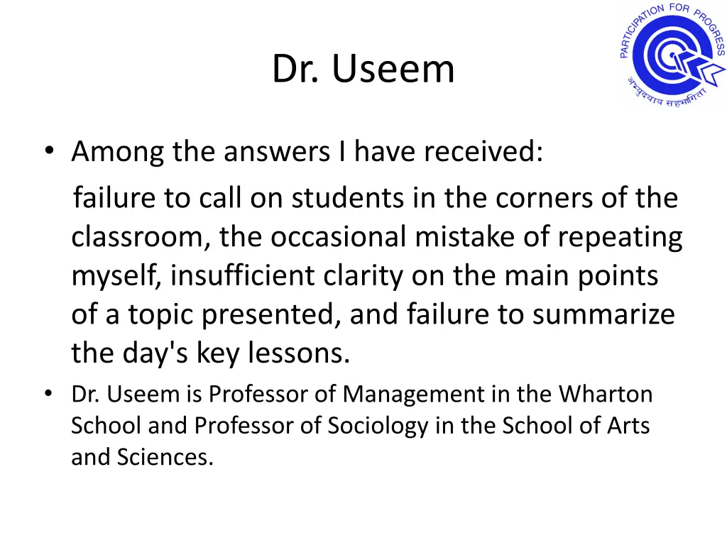 dr useem