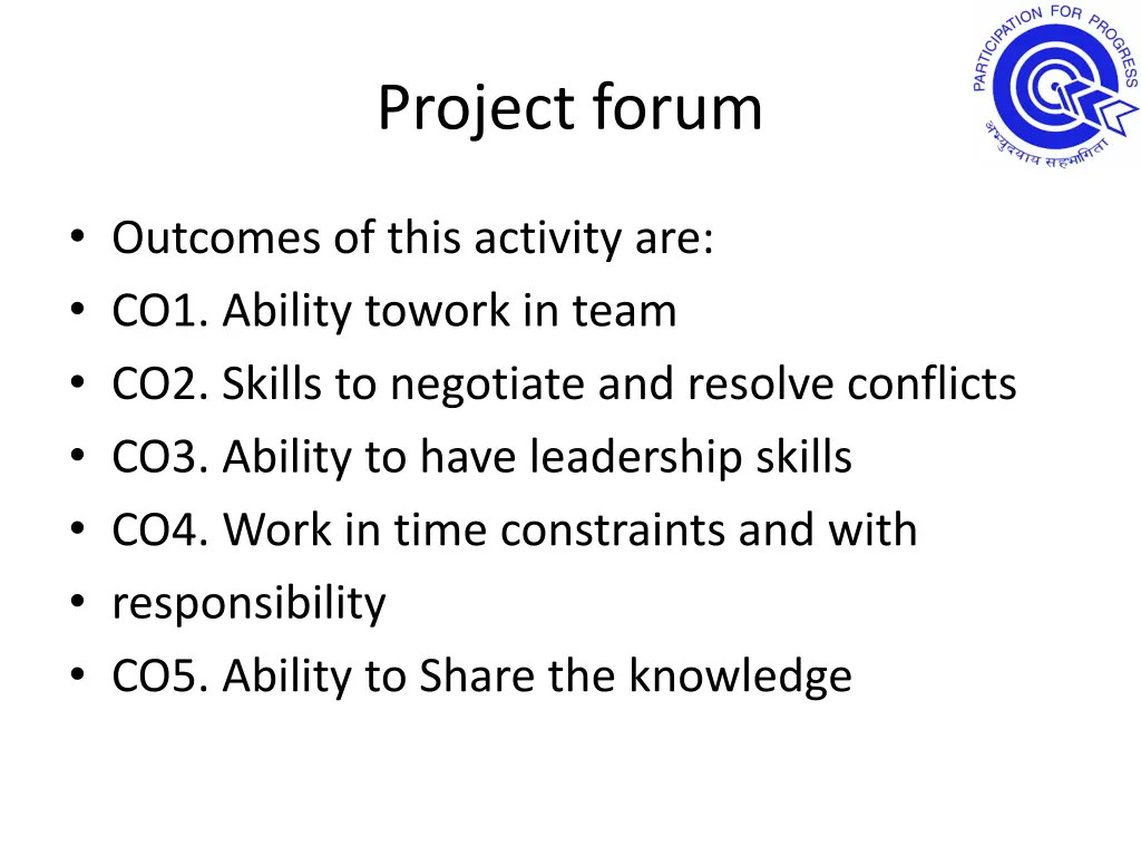 project forum