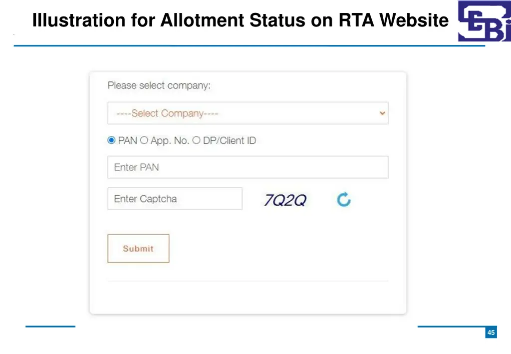 illustration for allotment status on rta website